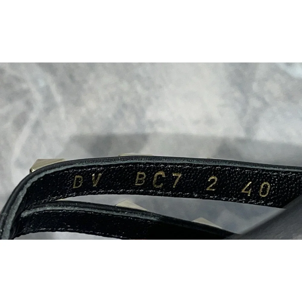 Valentino Sandals Womens US 10 (EU 40) Black‎ Rockstud Wedge Made In Italy